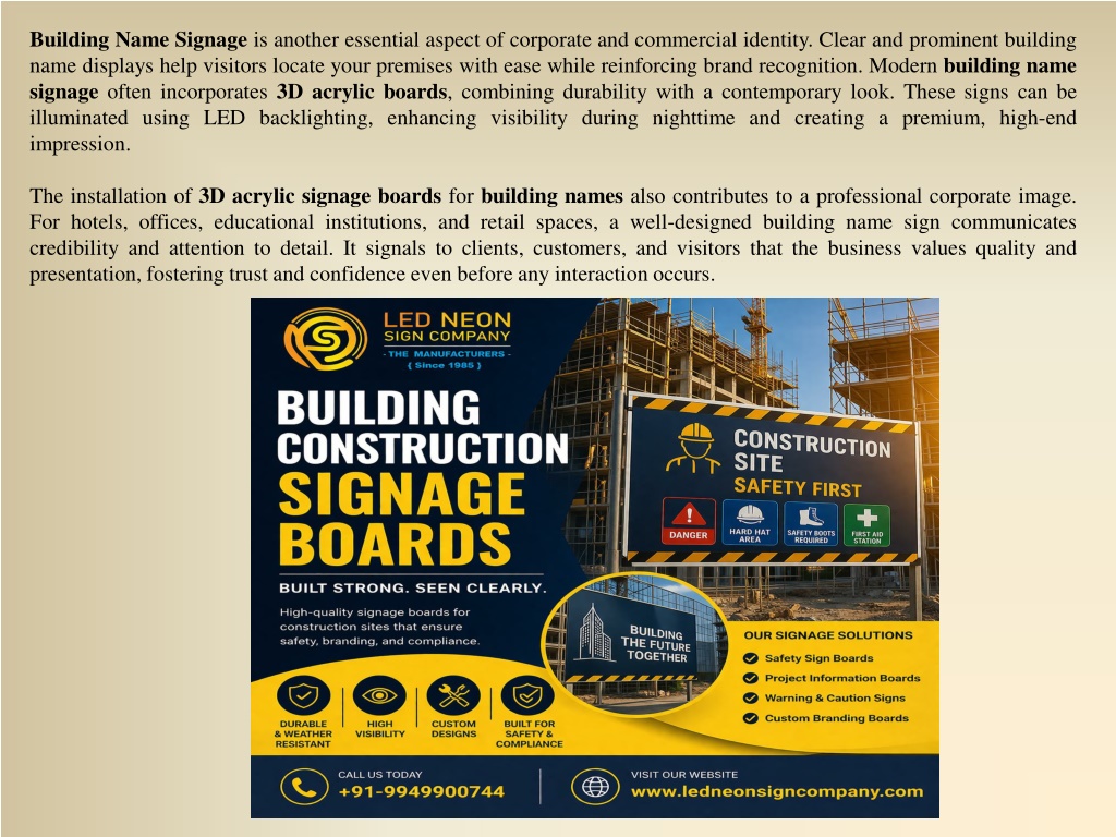PPT - Enhancing Business Visibility with 3D Acrylic Signage Boards and ...