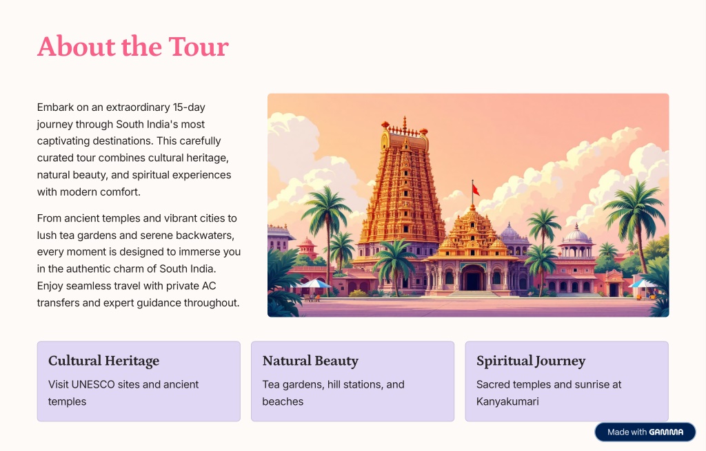 PPT - Best South India Tour Packages – Explore Nature, Culture ...