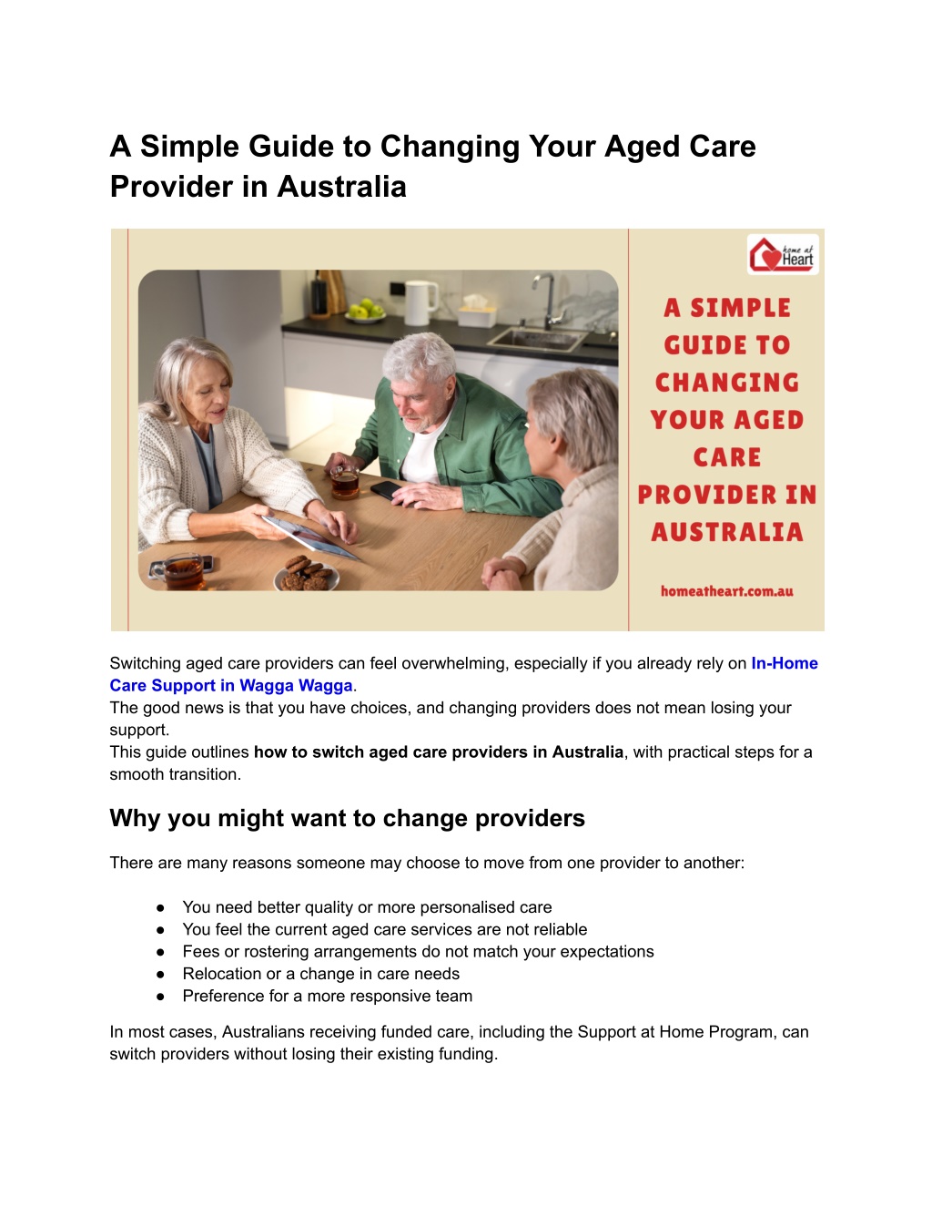 PPT - A Simple Guide to Changing Your Aged Care Provider in Australia ...