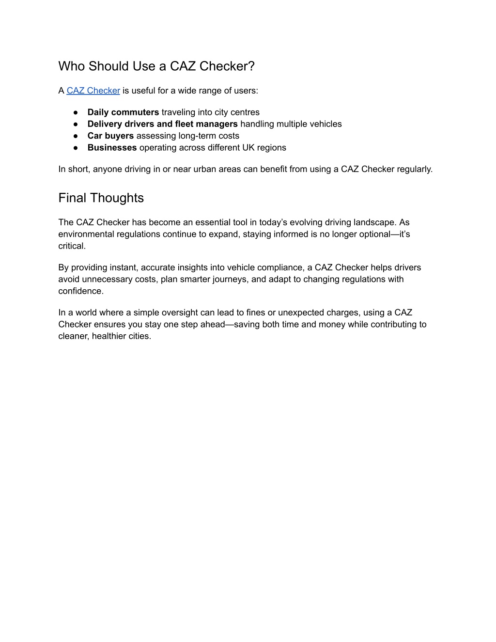 Api Caz PPT - The Essential Tool for Navigating Clean Air Zones - CAZ Checker ...