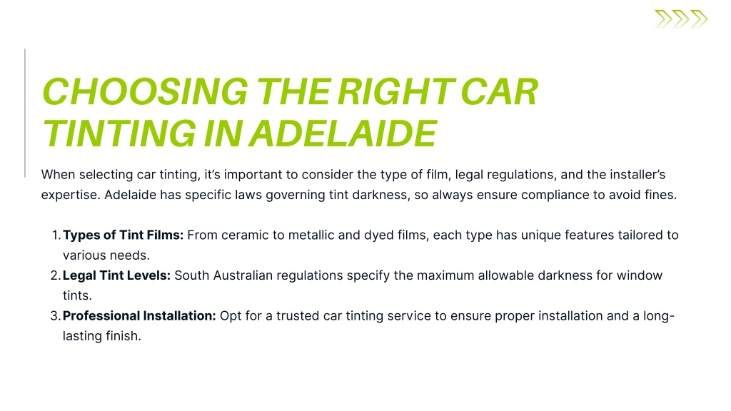 PPT - What You Need to Know About Car Tinting in Adelaide PowerPoint ...