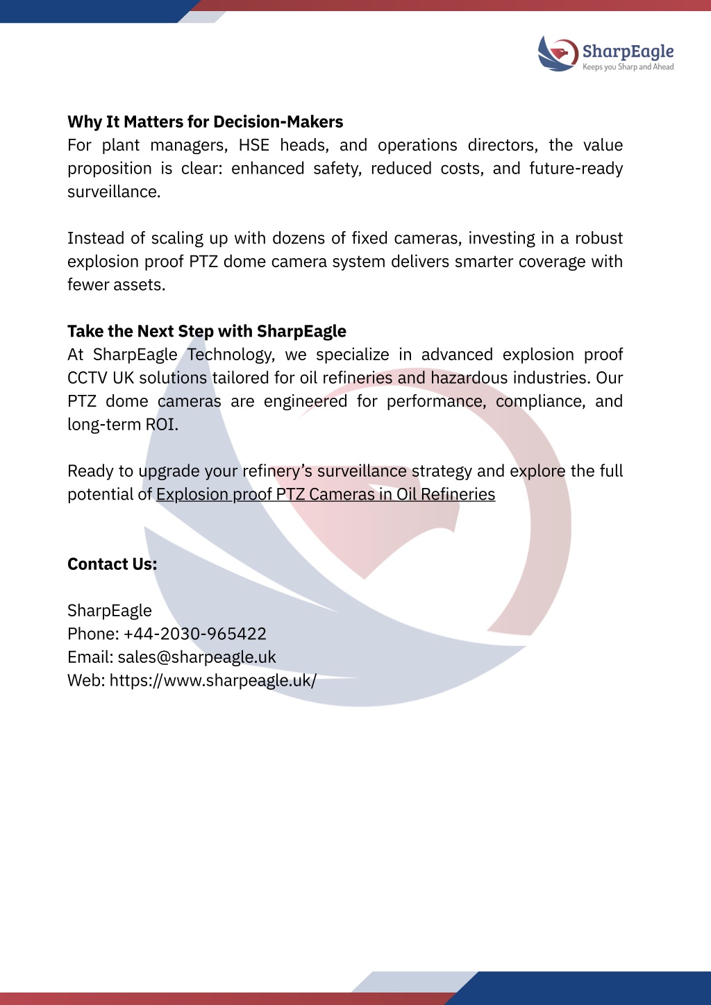 PPT - Why Explosion Proof PTZ Dome Cameras Are Essential for Zone 1 Oil ...