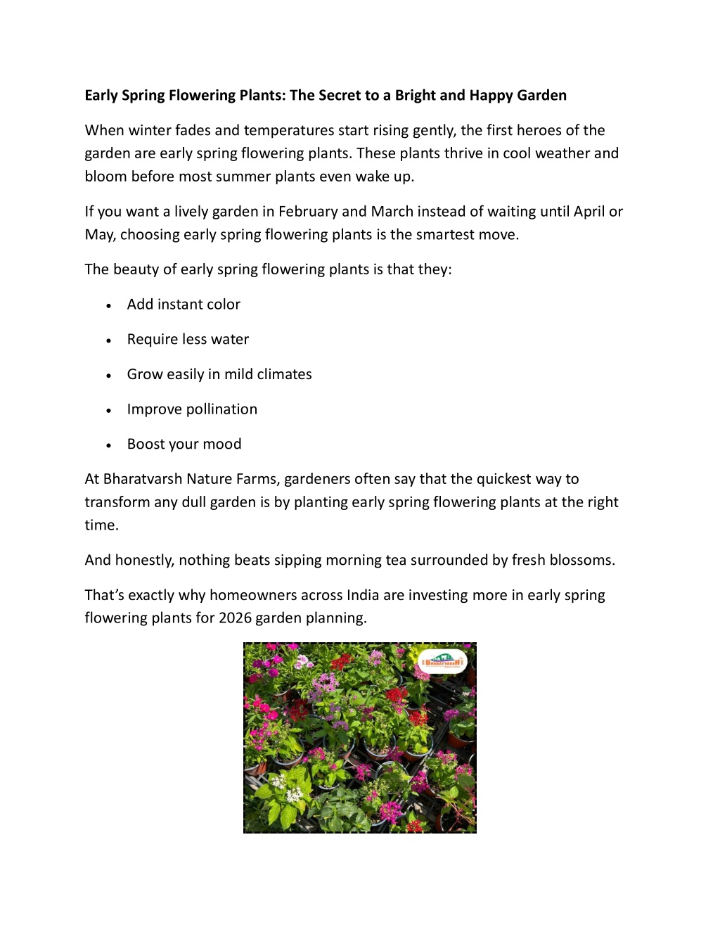 PPT - Early Spring Flowering Plants to Brighten Your Garden in 2026 ...