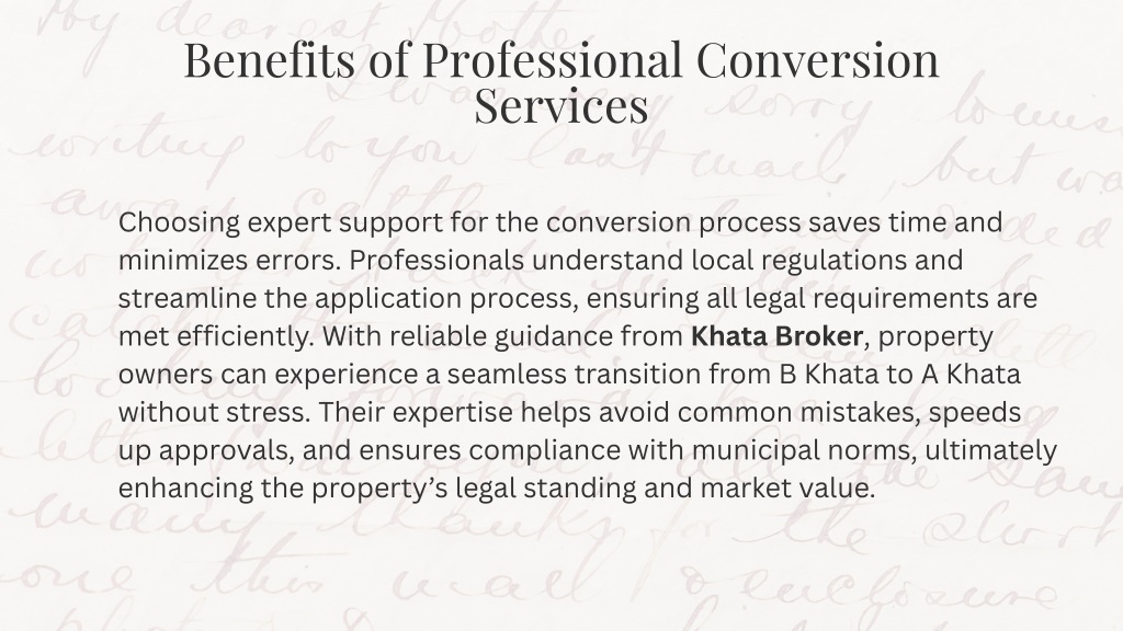 PPT - Easy Process for B Khata to A Khata Conversion Services ...