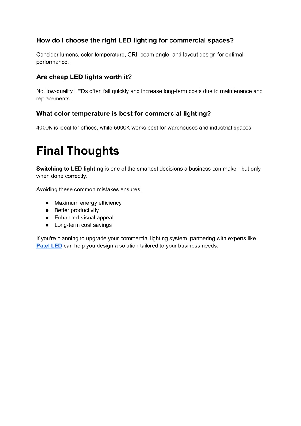 PPT - Commercial LED Lighting Mistakes to Avoid (Complete Guide for ...