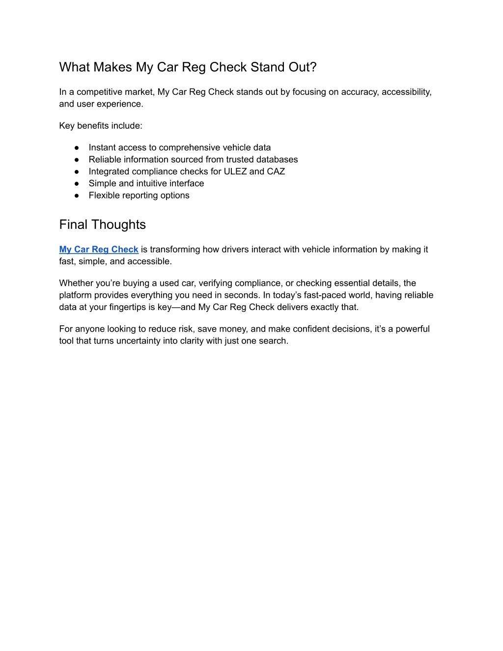 Car Rag Check PPT - My Car Reg Check – Unlocking Instant Vehicle Intelligence for ...