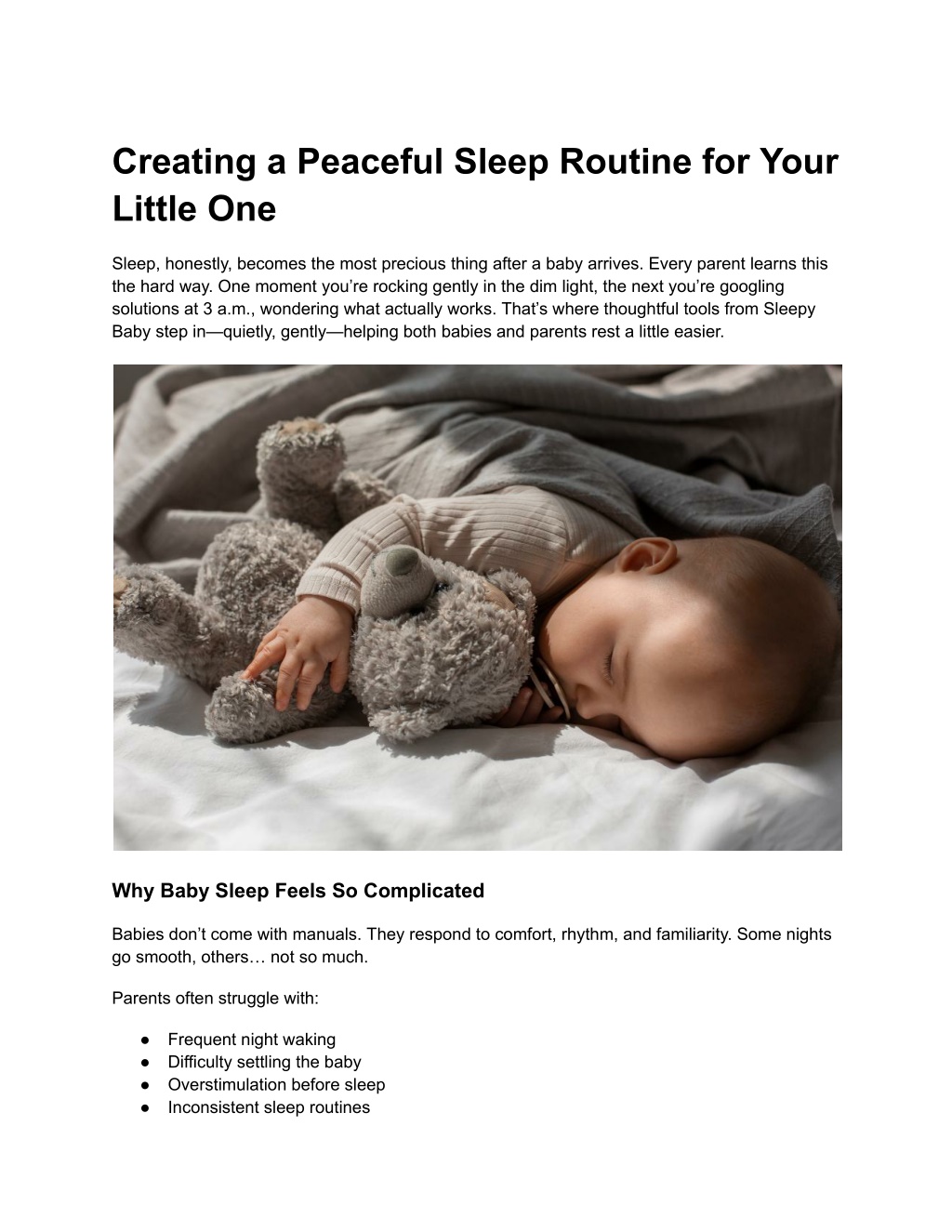 PPT - Creating a Peaceful Sleep Routine for Your Little One PowerPoint ...
