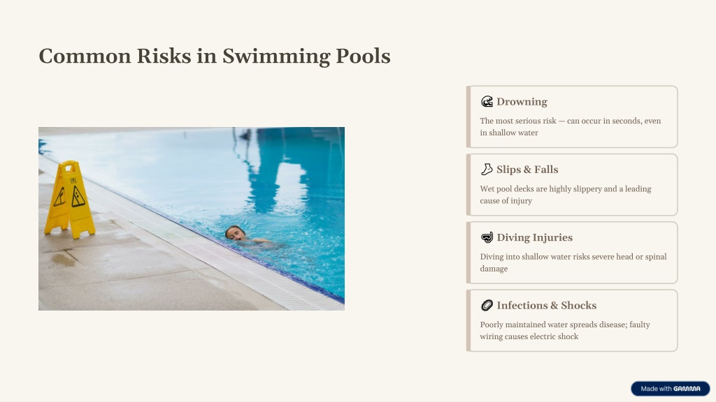 Protect Risk Resort Pool PPT - Safety-Measures-in-Swimming-Pools PowerPoint Presentation, free ...