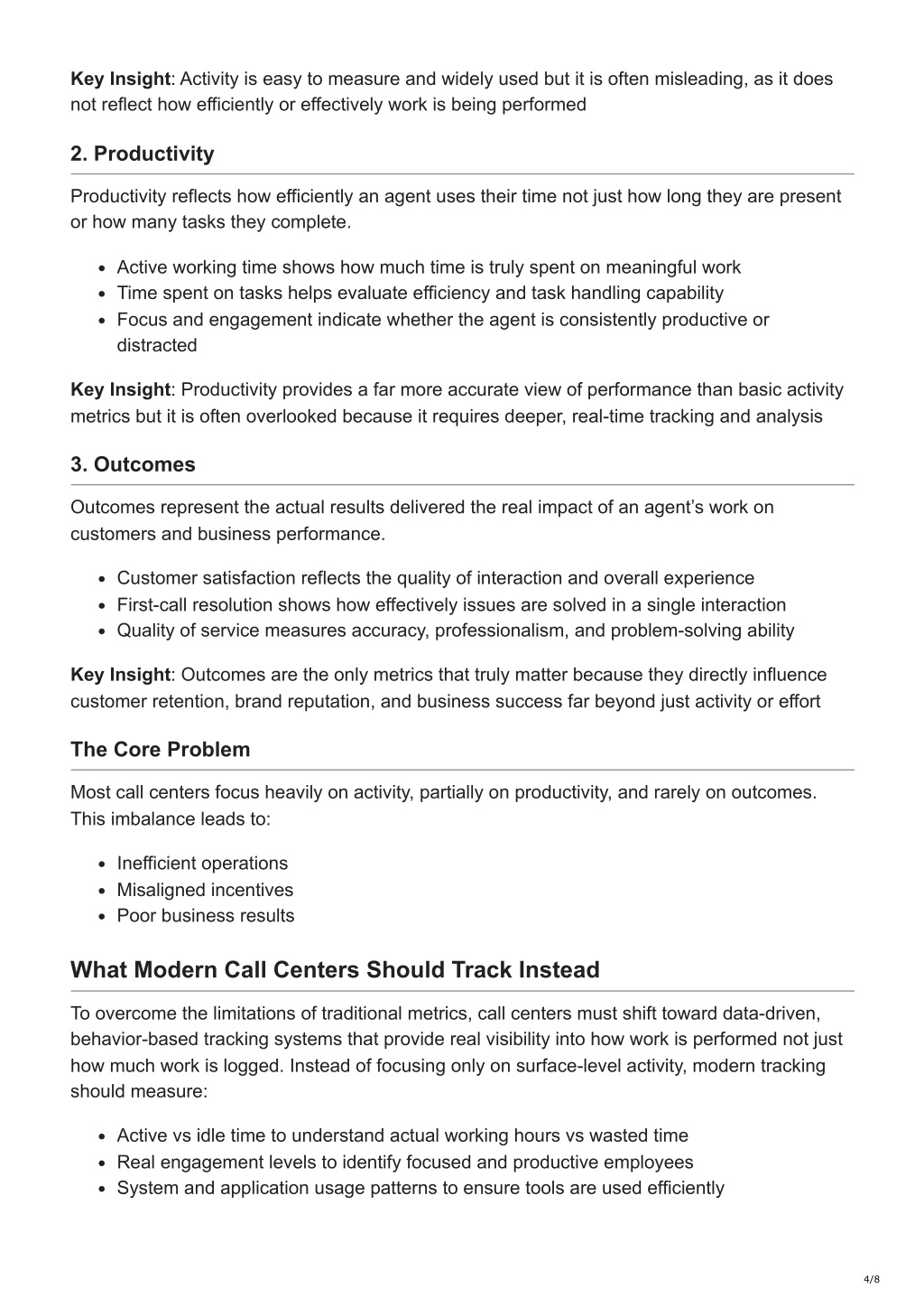 Insight Activity PPT - Why Call Center Productivity Metrics Are Misleading and What to ...