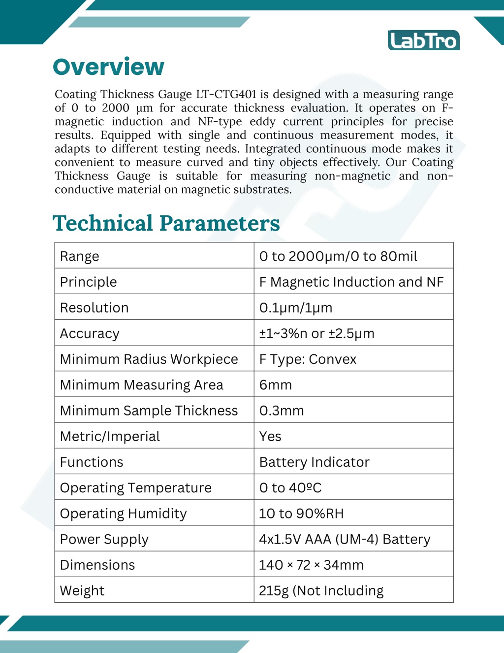 PPT - Coating thickness Gauge - LT-CT G 401 Digital gauge PowerPoint ...