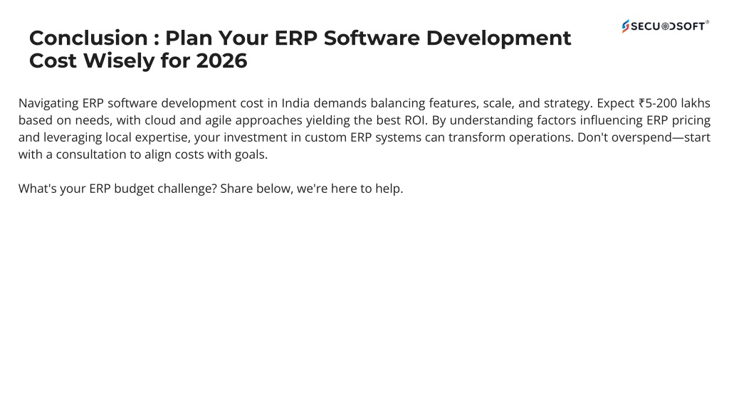 PPT - Comprehensive Guide to ERP Software Development Cost in India ...