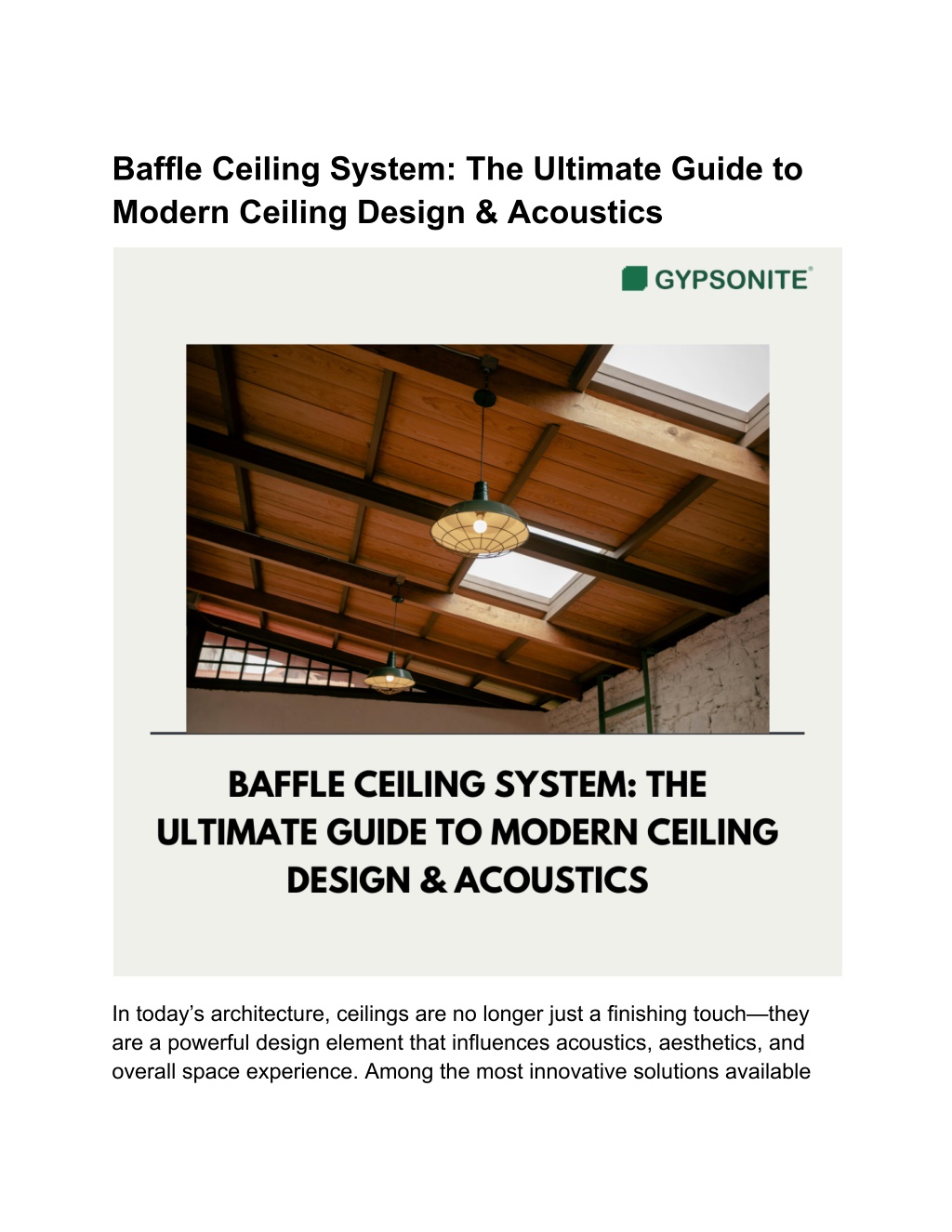 PPT - Baffle Ceiling System_ The Ultimate Guide to Modern Ceiling ...