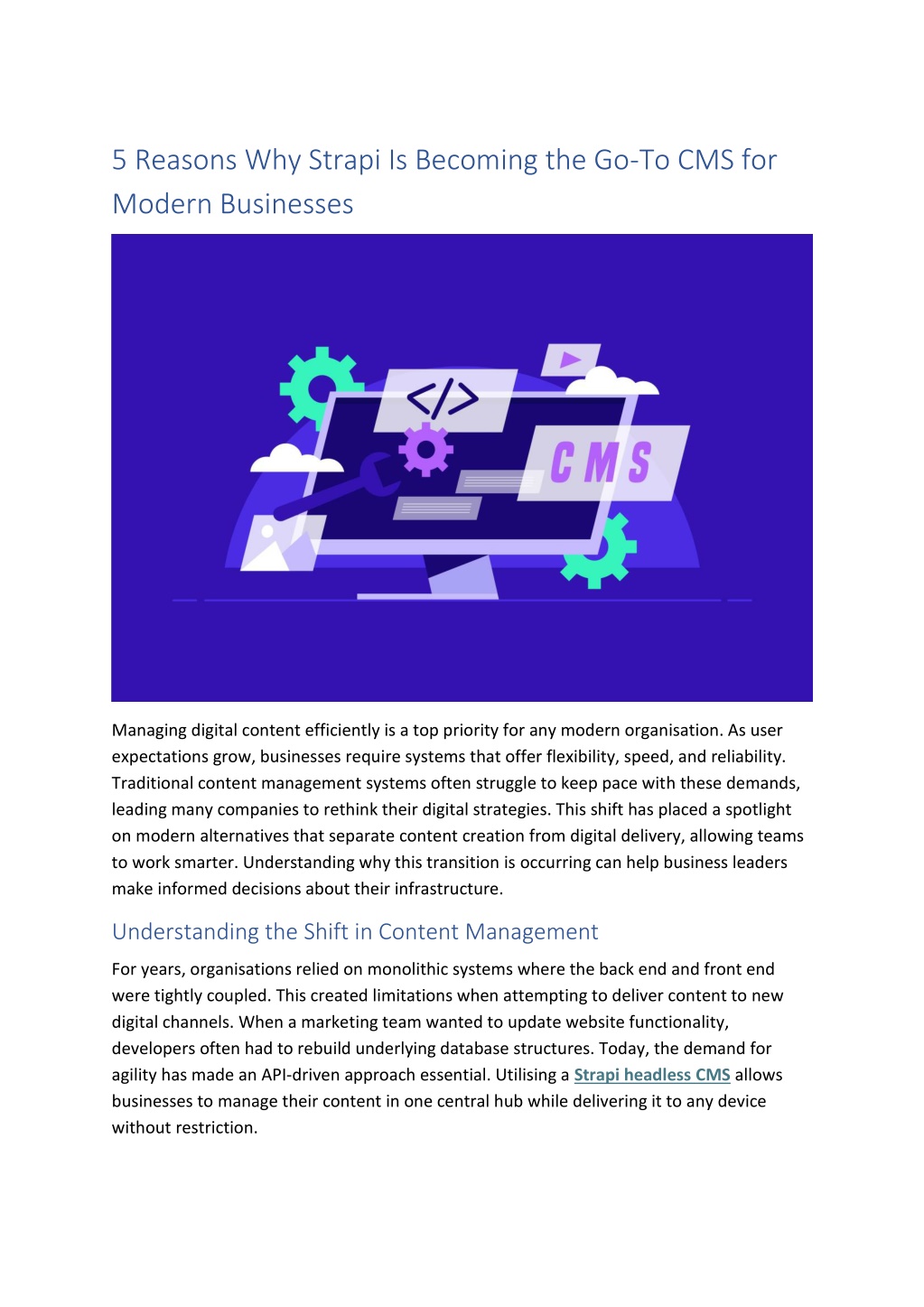 PPT - 5 Reasons Why Strapi Is Becoming the Go-To CMS for Modern ...