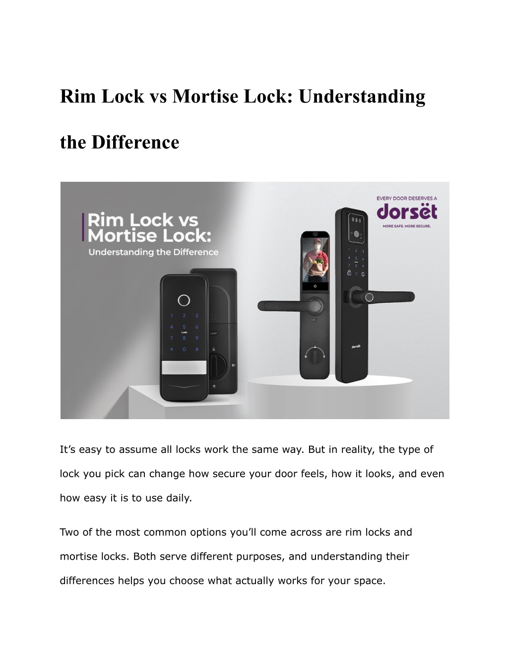 Deadloc Vs Rim Lock PPT - Rim Lock vs Mortise Lock_ Understanding the Difference PowerPoint ...