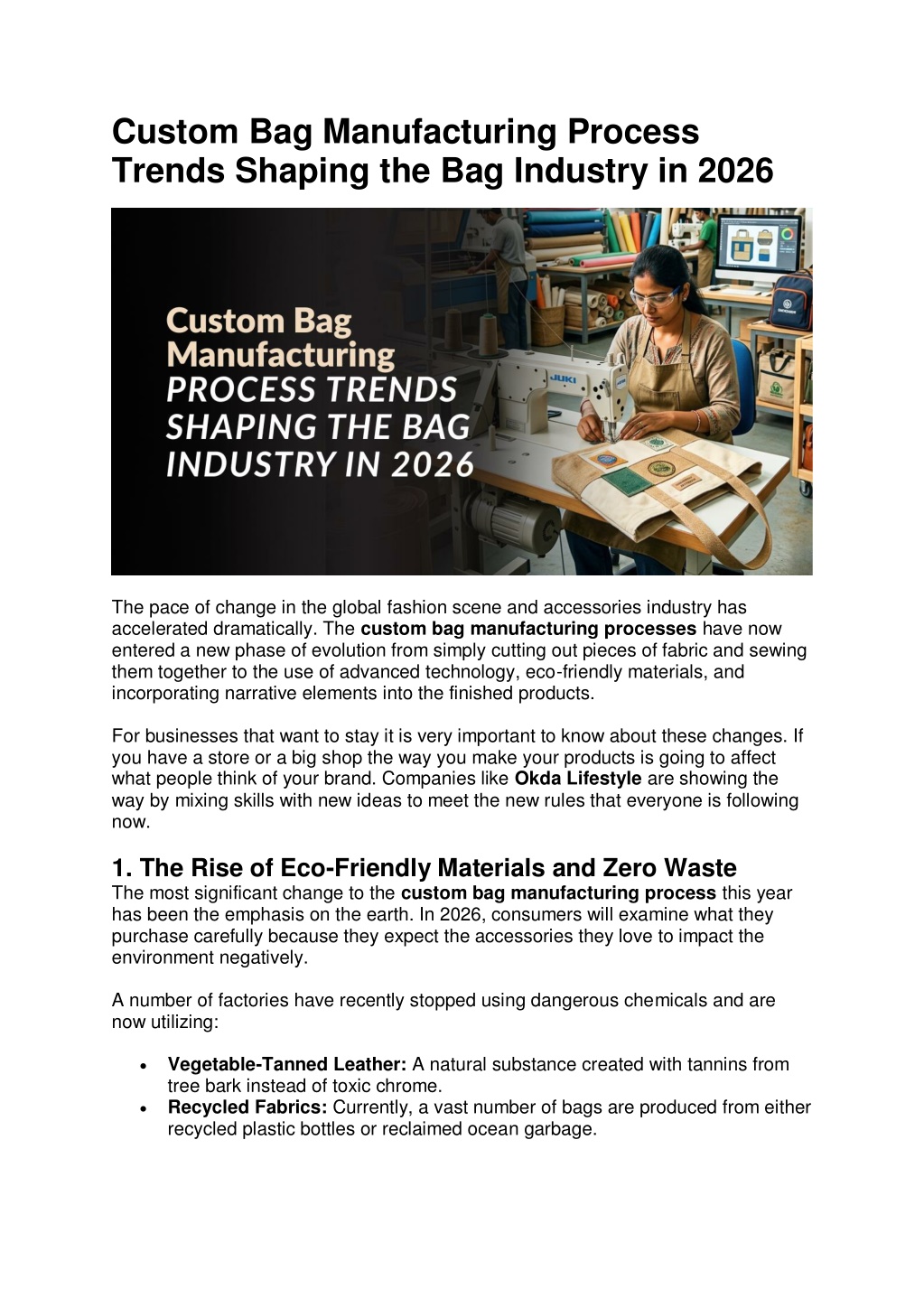 PPT - Custom Bag Manufacturing Process Trends Shaping the Bag Industry ...