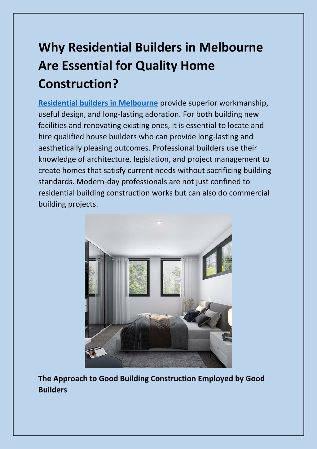 PPT - Why Residential Builders in Melbourne Are Essential for Quality ...