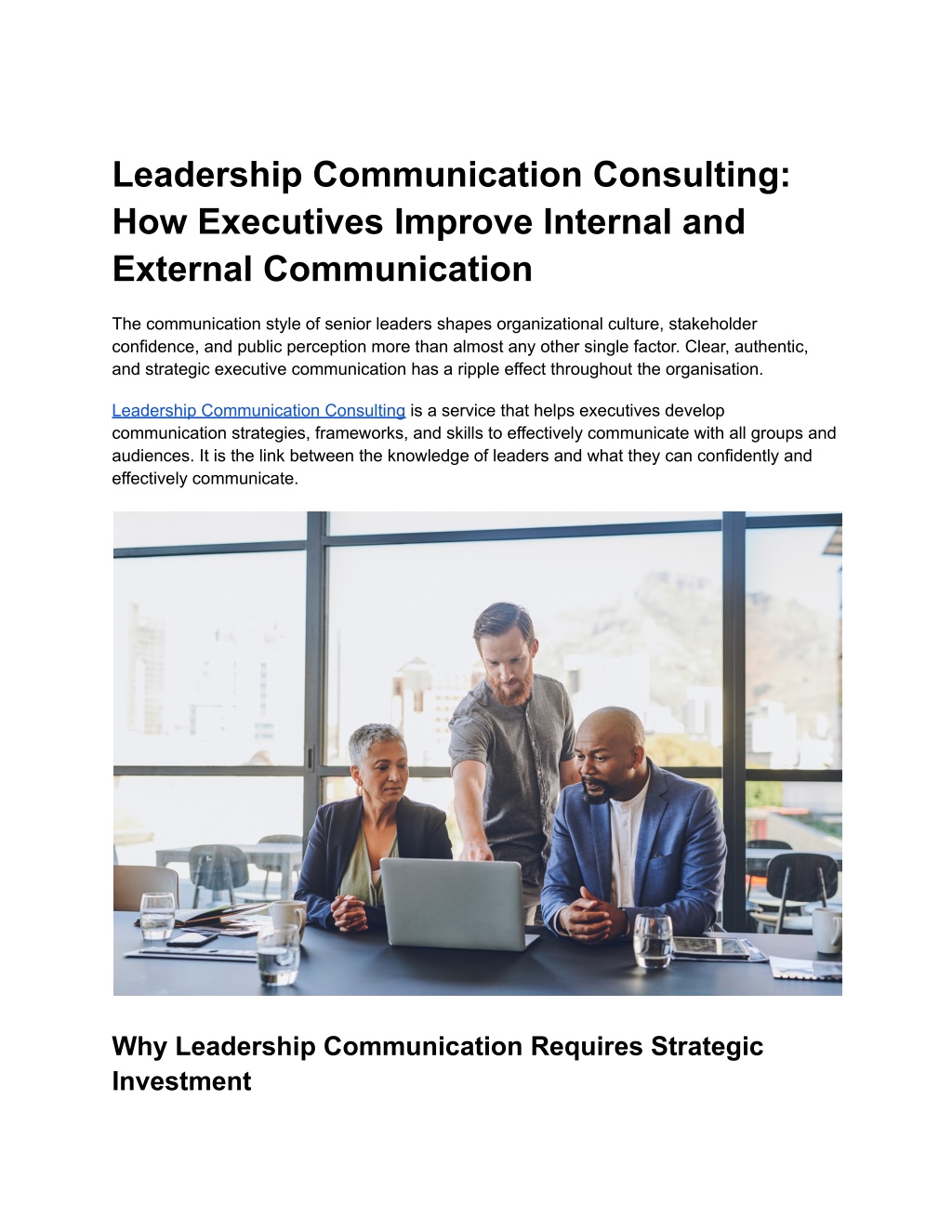 PPT - Leadership Communication Consulting_ How Executives Improve ...