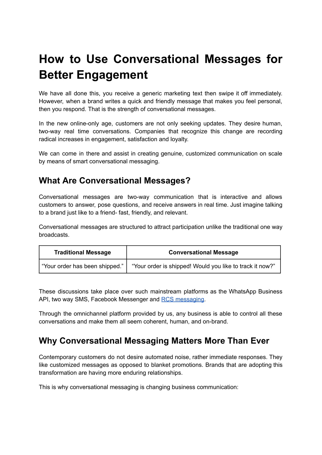 PPT - How to Use Conversational Messages for Better Engagement ...