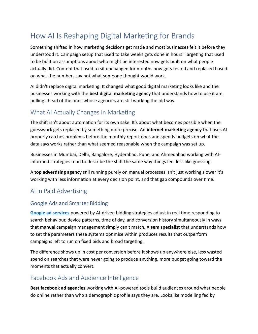 PPT - How AI Is Reshaping Digital Marketing for Brands PowerPoint ...