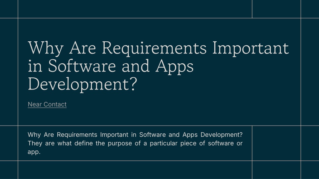 PPT - Why Are Requirements Important in Software and Apps Development ...