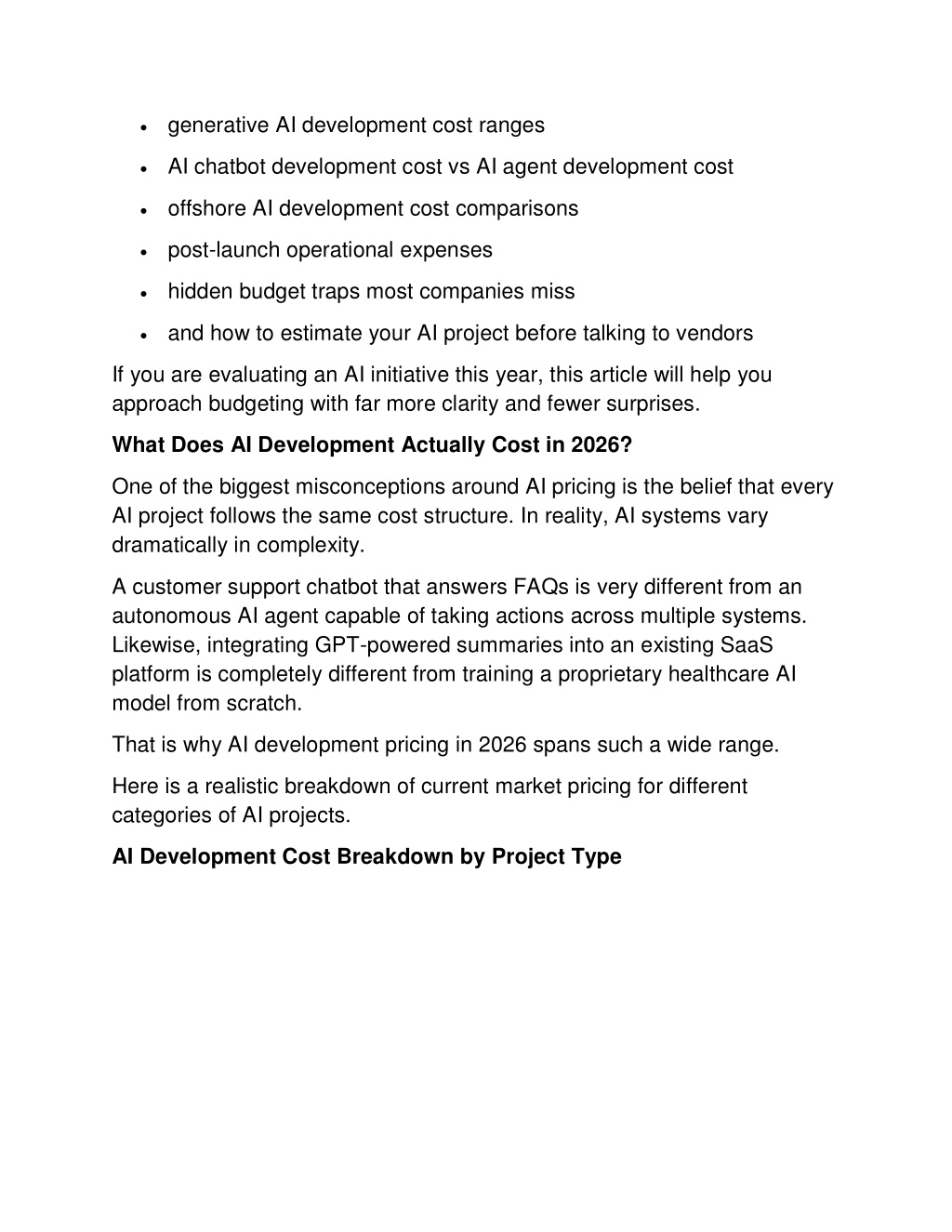 PPT - How Much Does AI Development Actually Cost in 2026 PowerPoint ...