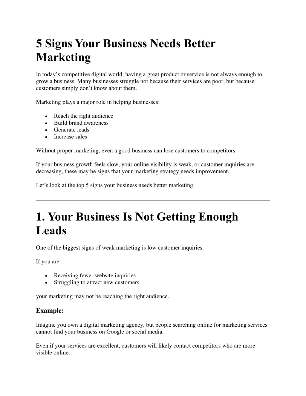 PPT - 5 Signs Your Business Needs Better Marketing PowerPoint ...