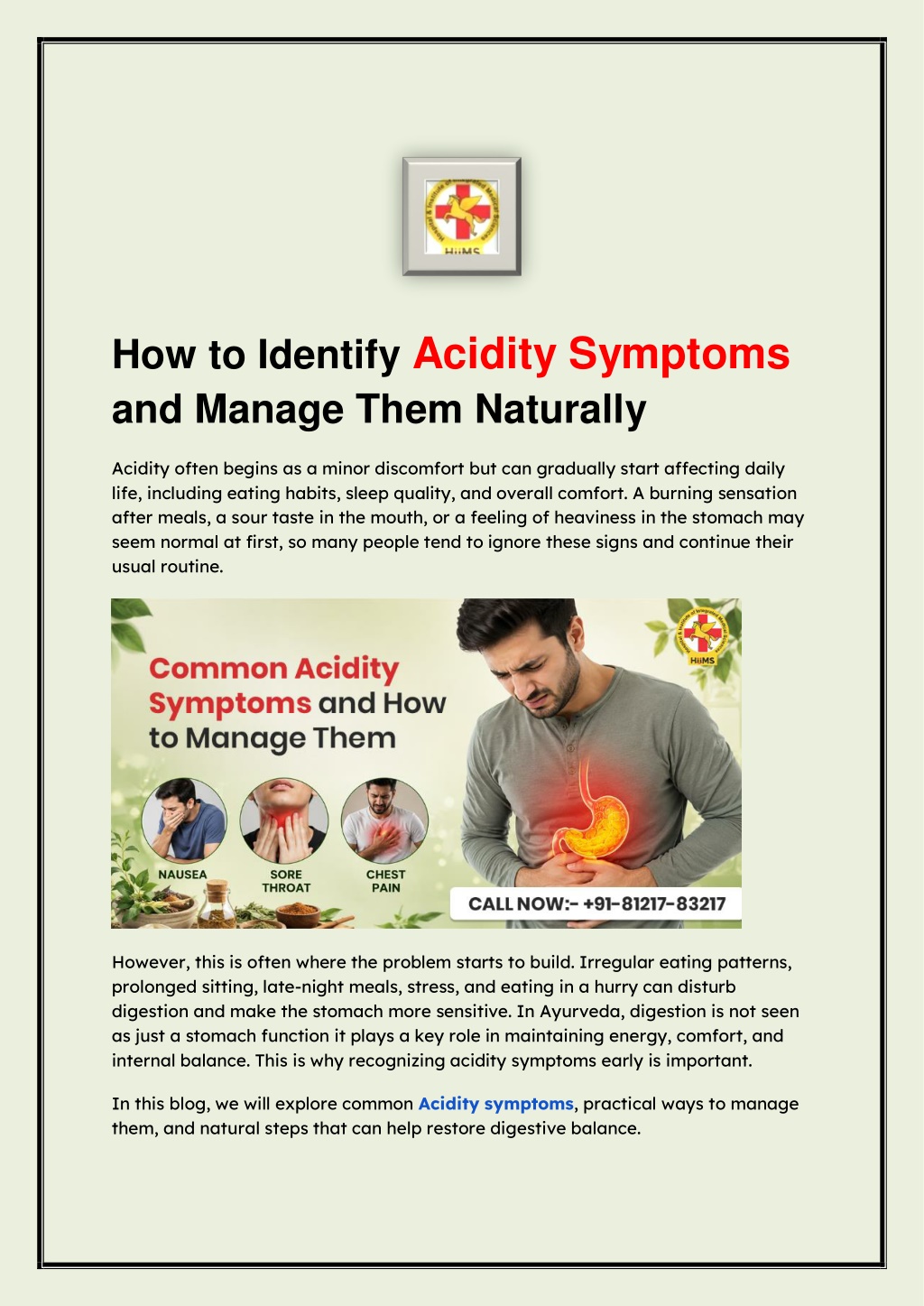 PPT - How to Identify Acidity Symptoms and Manage Them Naturally ...