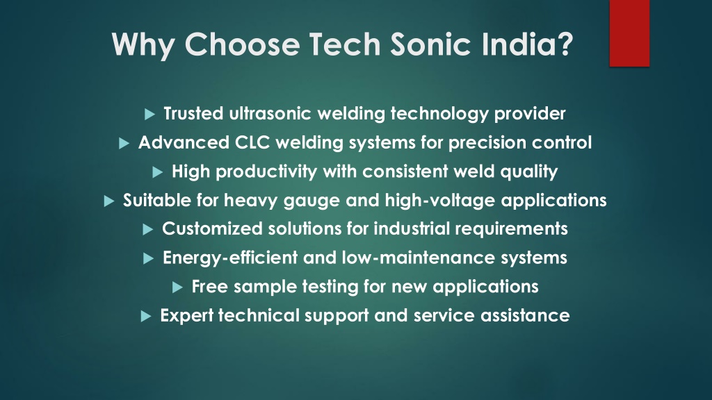 PPT - Ultrasonic Metal Welding Machines - Tech Sonic India PowerPoint ...