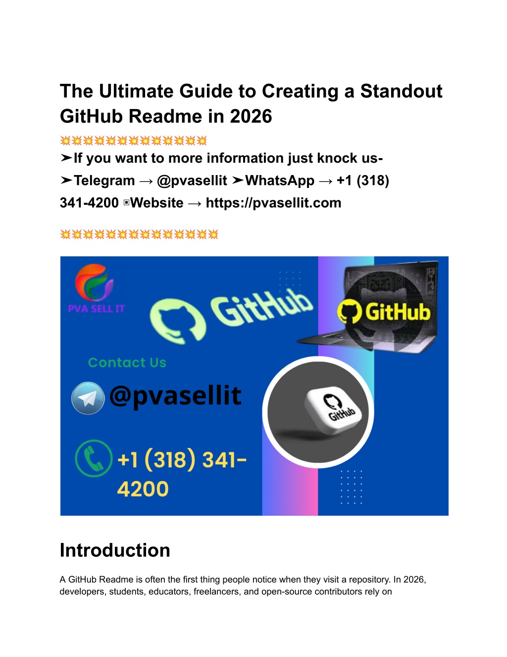 PPT - The Ultimate Guide to Creating a Standout GitHub Readme in 2026 ...