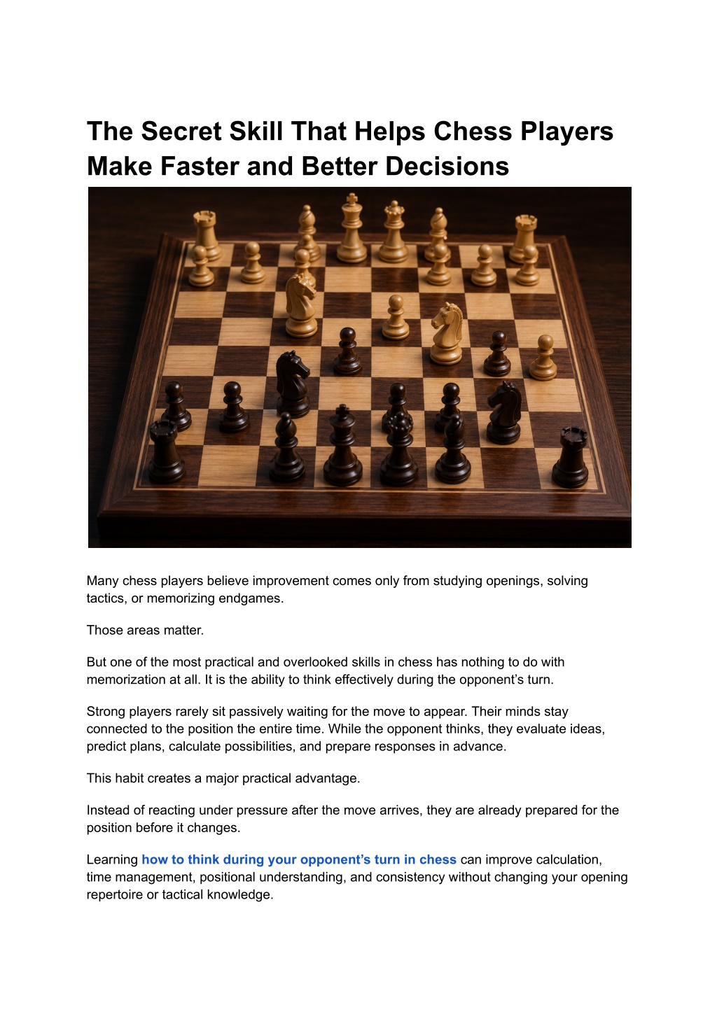 Secret Level Chess PPT - The Secret Skill That Helps Chess Players Make Faster and Better ...