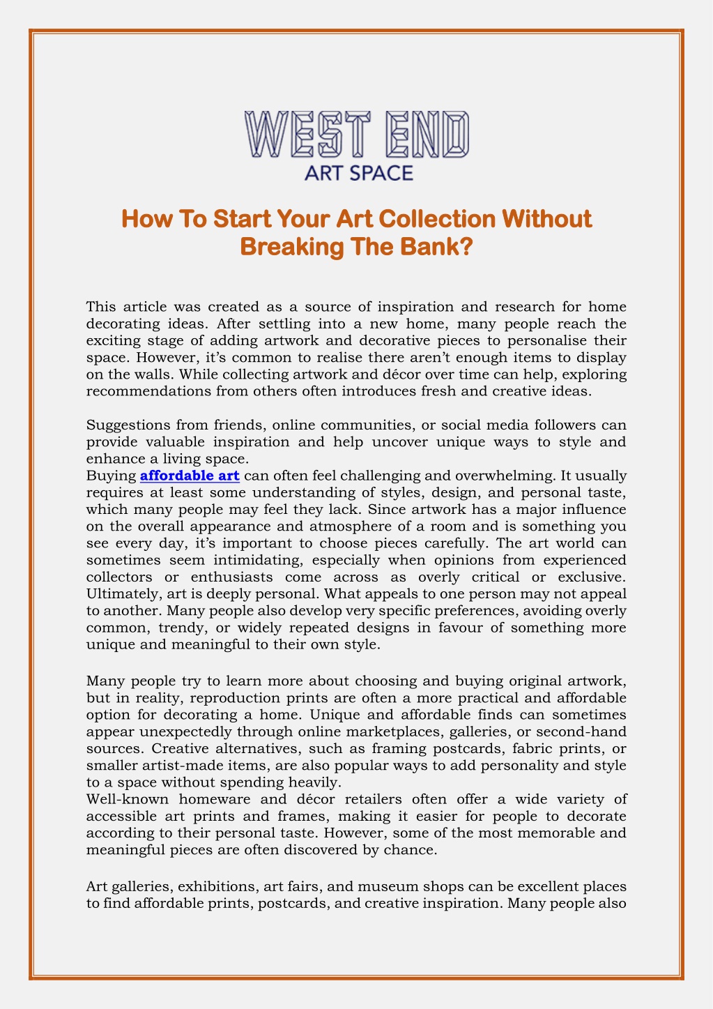 PPT - How To Start Your Art Collection Without Breaking The Bank ...