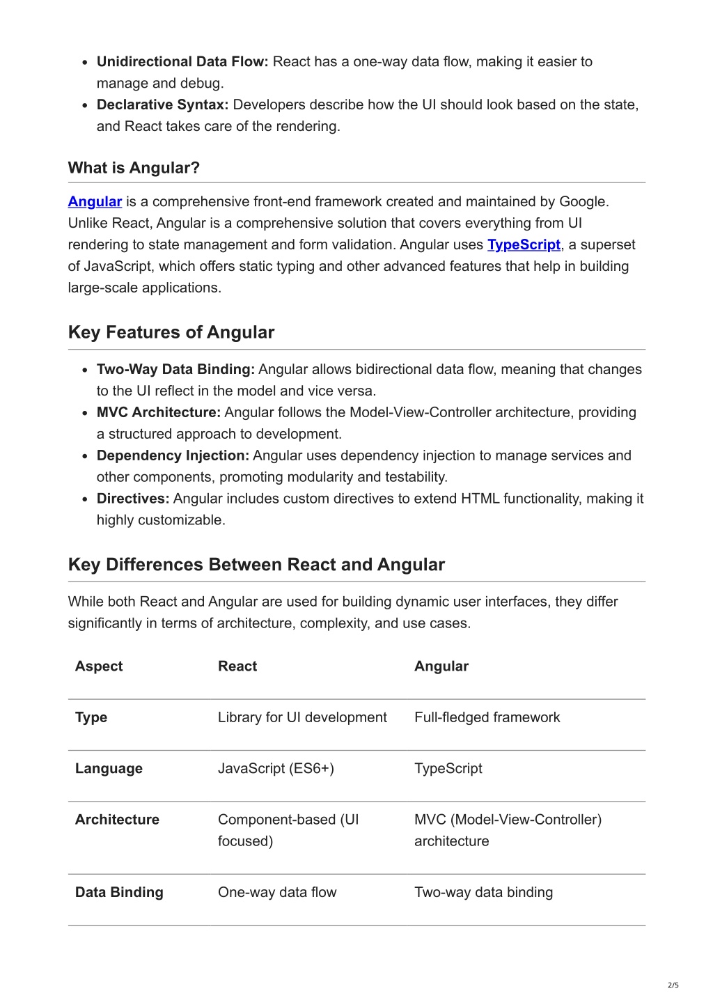 PPT - React vs Angular Key Differences Pros and Which is Better ...