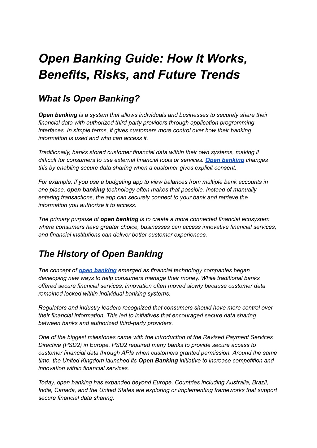 PPT - Open Banking Guide How It Works, Benefits, Risks, and Future ...
