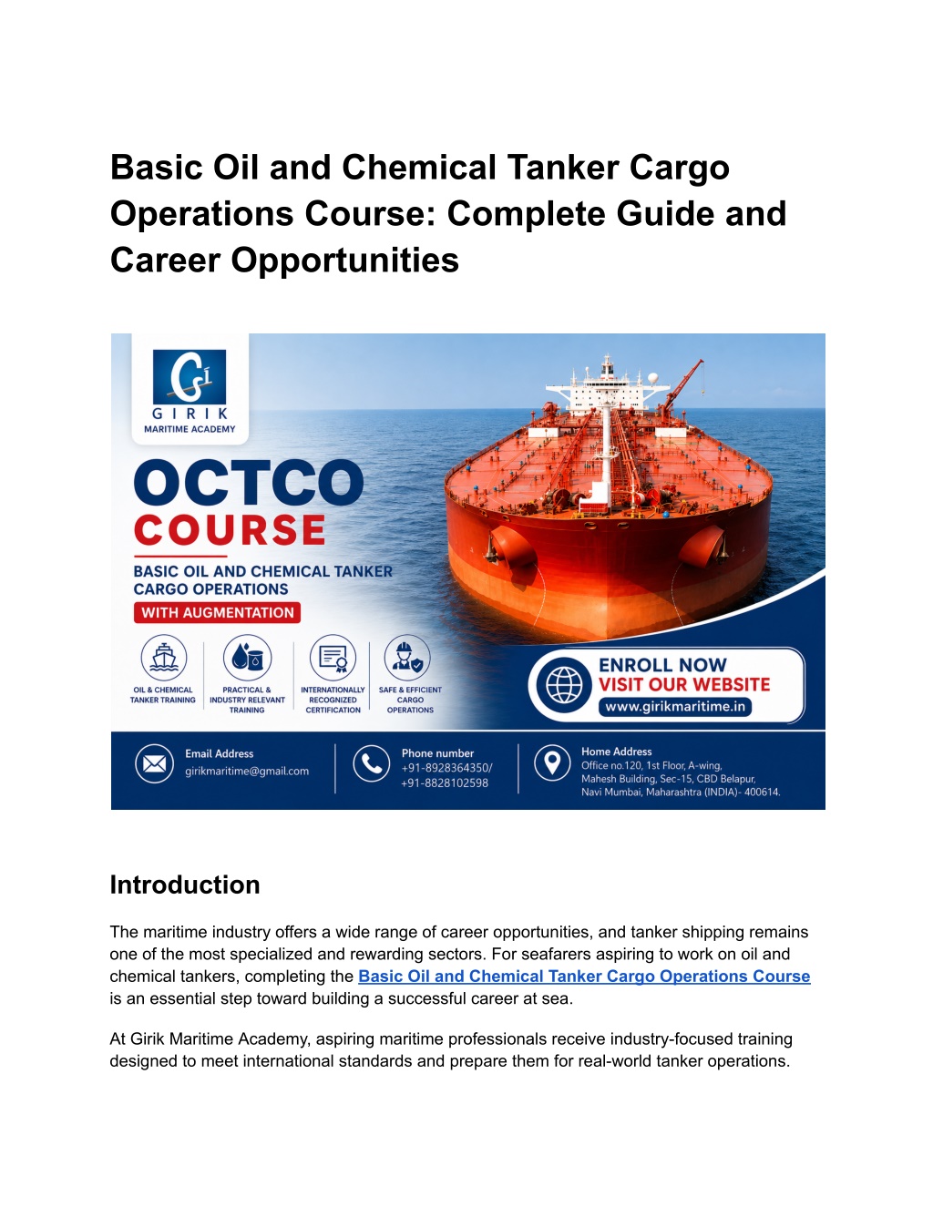 PPT - Basic Oil and Chemical Tanker Cargo Operations Course_ Complete ...