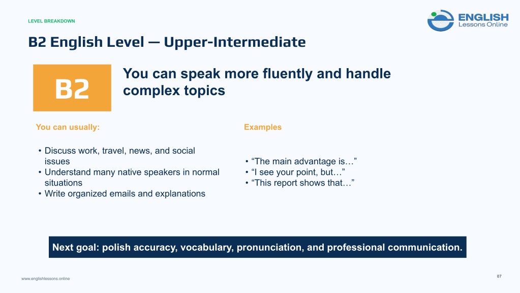 PPT - English Level Chart: A1 to C1 Explained PowerPoint Presentation ...