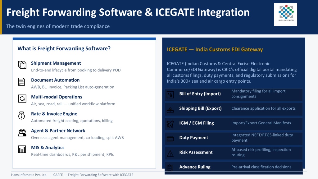 PPT - The Complete Freight Forwarding Solution for Logistics Companies ...