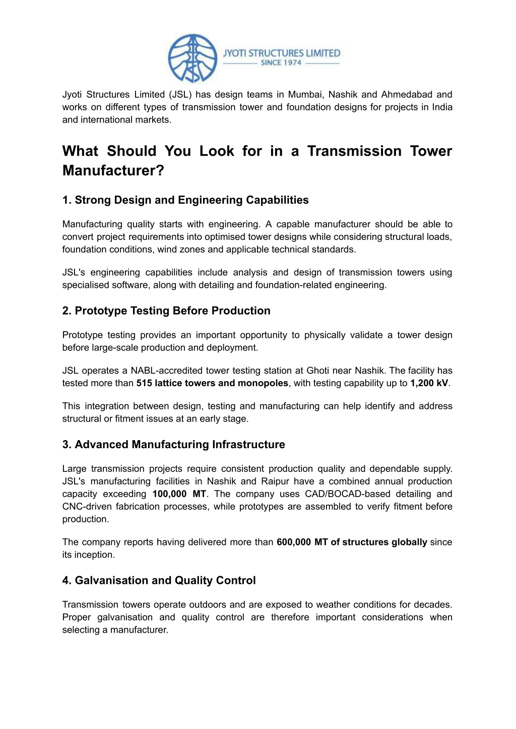 PPT - What Makes a Reliable Transmission Tower Manufacturer? A Look at ...